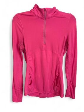Hind Hot Pink Half-Zip Long Sleeve Active Top